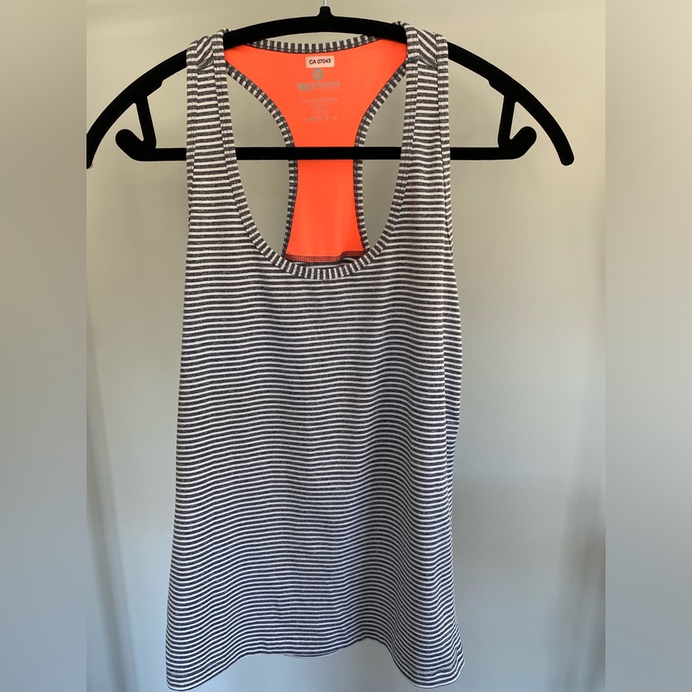 Striped racer back tank top! Large